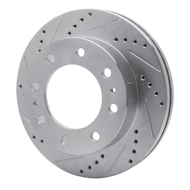 R1 75-80 Ford F-250 2WD (Excl Super Duty) Front Left Drilled & Slotted Silver Brake Rotor