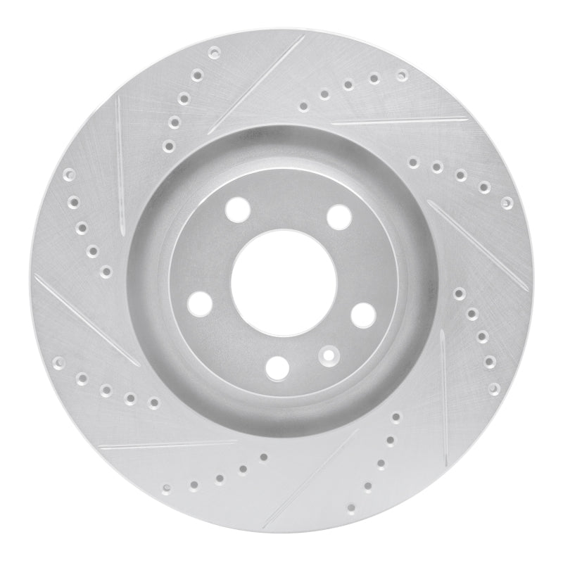 R1 05-11 Audi A6 Quattro Front Left Drilled & Slotted Silver Brake Rotor