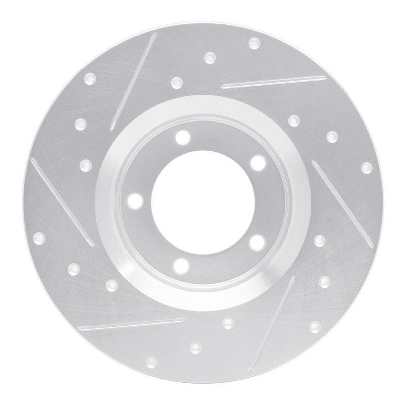 R1 75-83 Toyota Pickup Front Right Drilled & Slotted Silver Brake Rotor