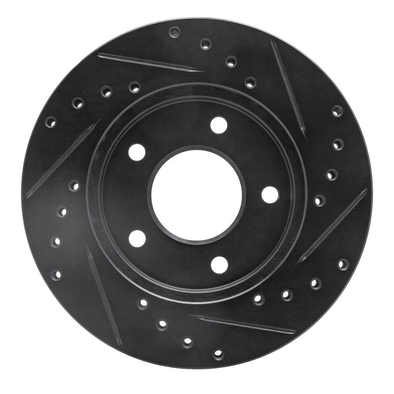 R1 88-96 Buick Regal Front Left Drilled & Slotted Black Brake Rotor