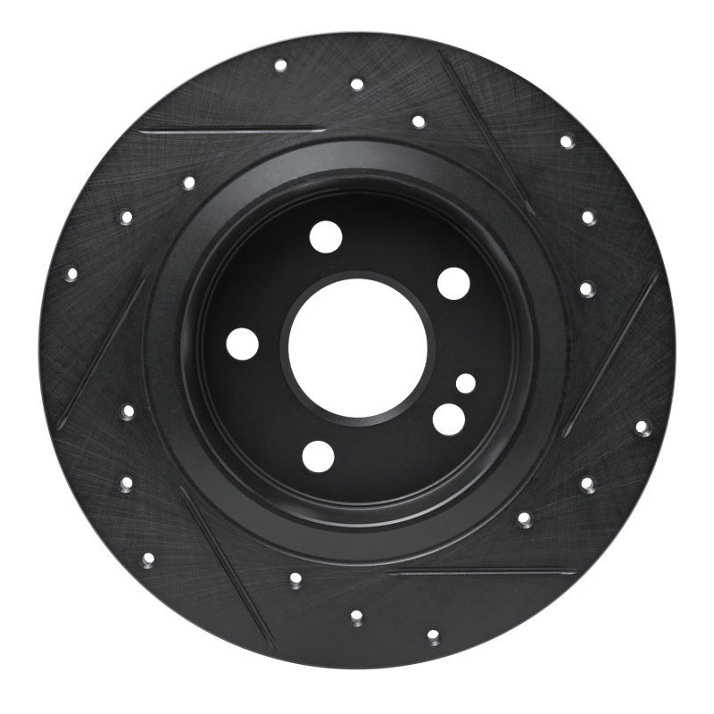 R1 19-26 Mercedes-Benz A220 Rear Left Drilled & Slotted Black Brake Rotor