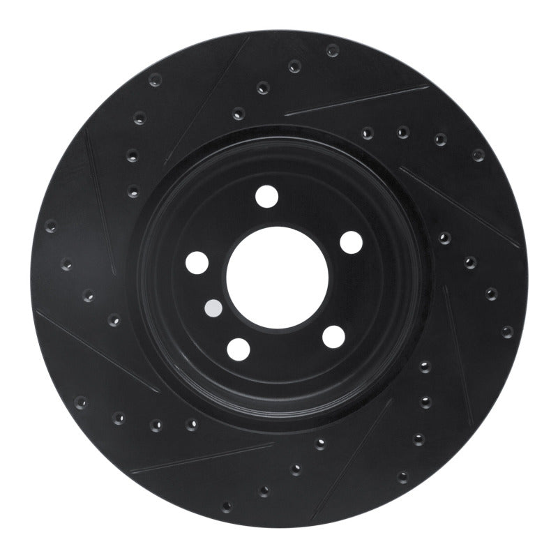 R1 13-21 BMW 428I xDrive Coupe & Convertible Rear Right Drilled & Slotted Black Brake Rotor