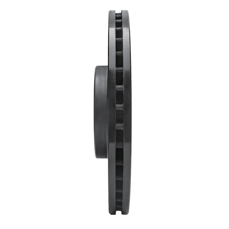 R1 10-16 Volvo XC60 Front Left Drilled & Slotted Black Brake Rotor