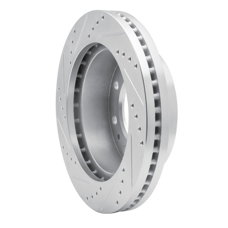 R1 94-99 Dodge Ram 2500 Front Right Drilled & Slotted Silver Brake Rotor
