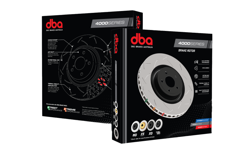 DBA 96-01 Mitsubishi EVO RS IV/V/VI Rear Slotted 4000 Series Rotor