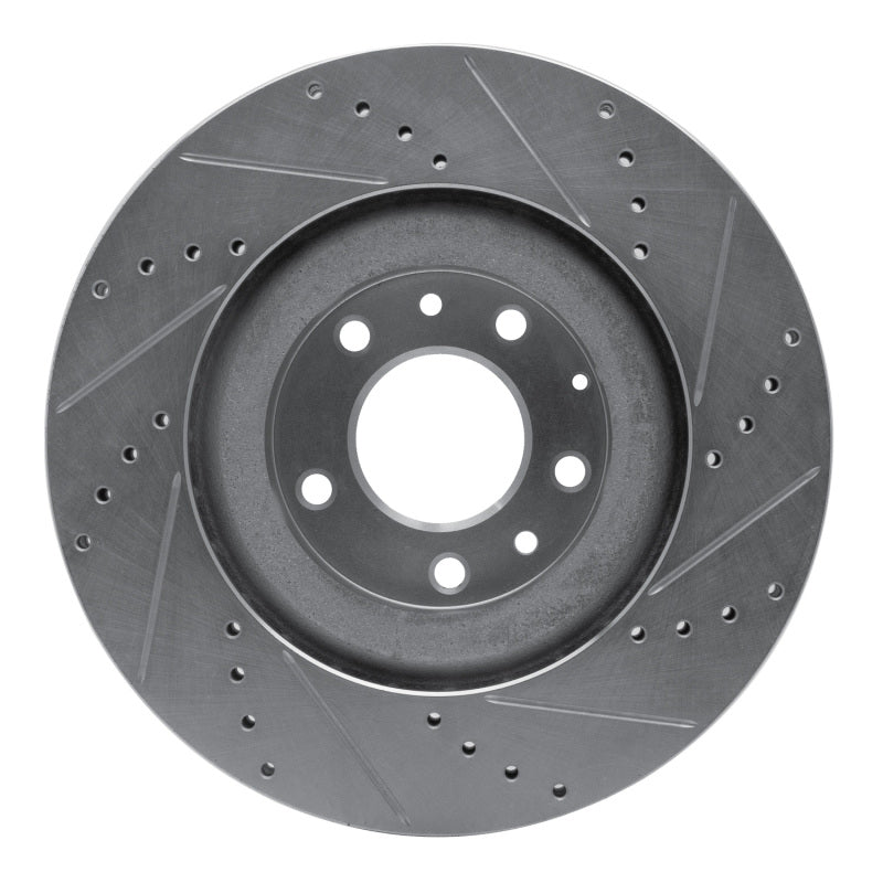 R1 04-11 Mazda RX-8 Front Left Drilled & Slotted Silver Brake Rotor