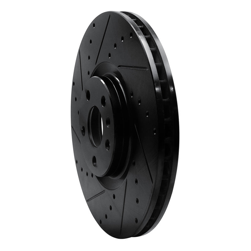 R1 16-26 Polestar Polestar 2 Front Left Drilled & Slotted Black Brake Rotor
