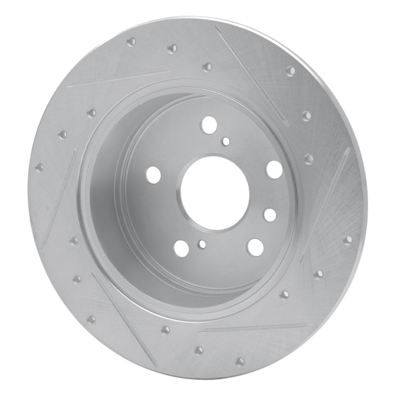 R1 92-03 Lexus ES300 Rear Left Drilled & Slotted Silver Brake Rotor