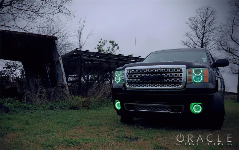 Oracle 08-13 GMC Sierra LED Round Ring Headlight Halo Kit - UV/Purple