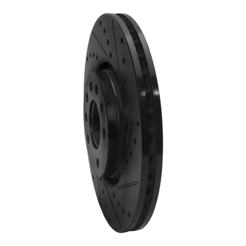 R1 99-10 Chevrolet ASTRA (Mexico) Front Right Drilled & Slotted Black Brake Rotor