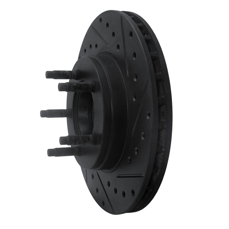 R1 95-97 Ford Ranger (USA/Canada) Front Right Drilled & Slotted Black Brake Rotor