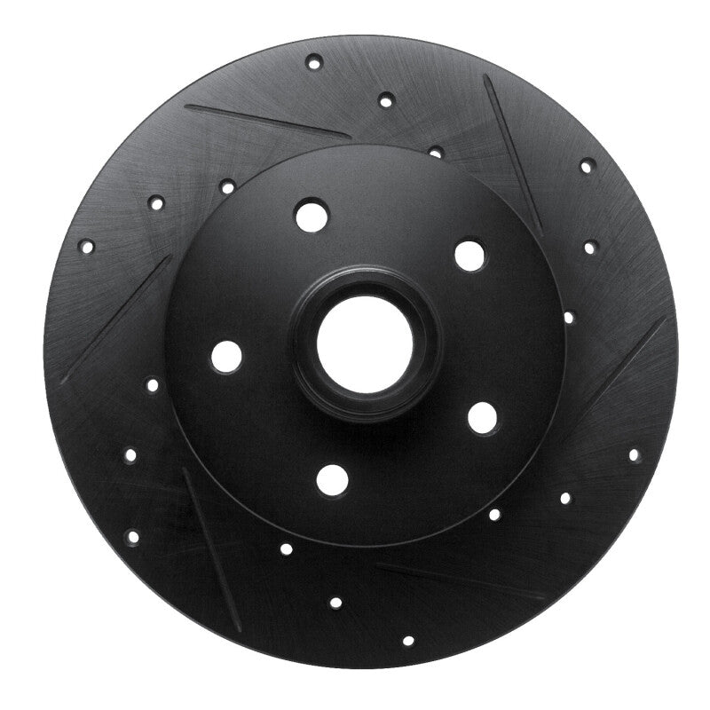 R1 79-85 Volkswagen Type 2 Front Right Drilled & Slotted Black Brake Rotor