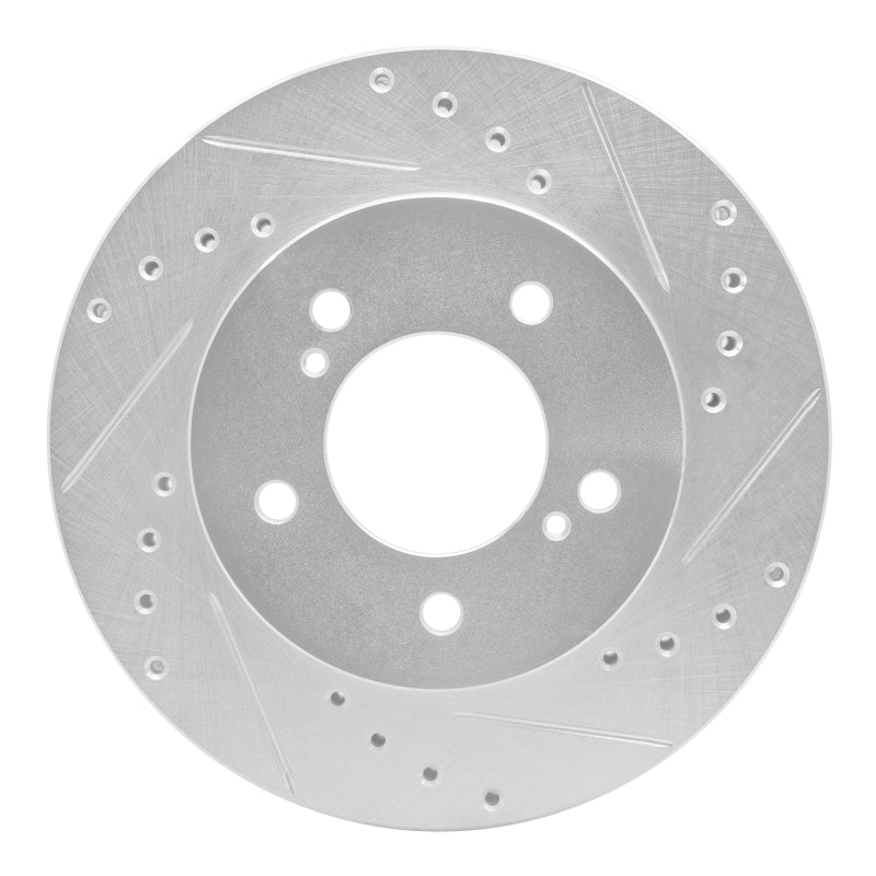 R1 93-02 Mercury Villager Front Right Drilled & Slotted Silver Brake Rotor