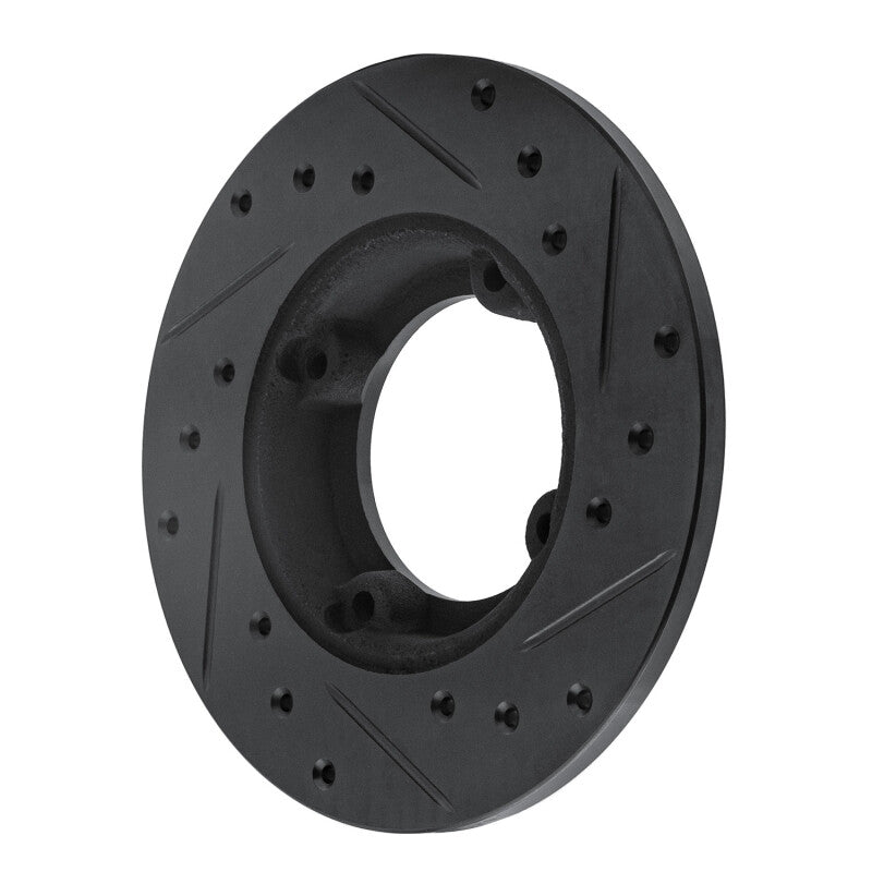 R1 85-94 Chevrolet Sprint Front Left Drilled & Slotted Black Brake Rotor