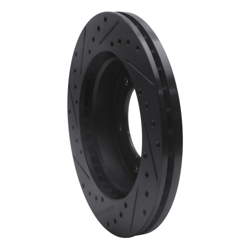 R1 01-04 Honda Passport Front Right Drilled & Slotted Black Brake Rotor