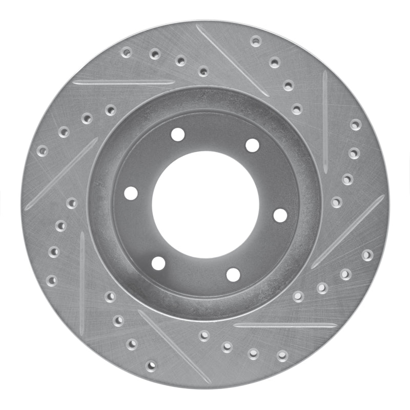 R1 93-98 Toyota T100 Front Left Drilled & Slotted Silver Brake Rotor