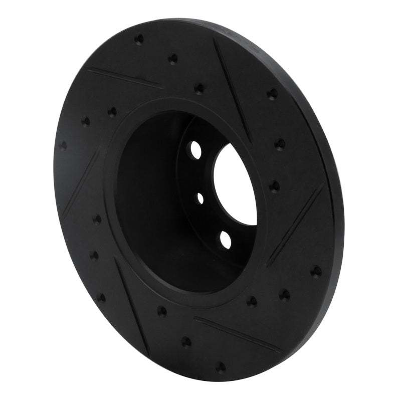 R1 77-83 BMW 320I (USA/Canada) Front Left Drilled & Slotted Black Brake Rotor