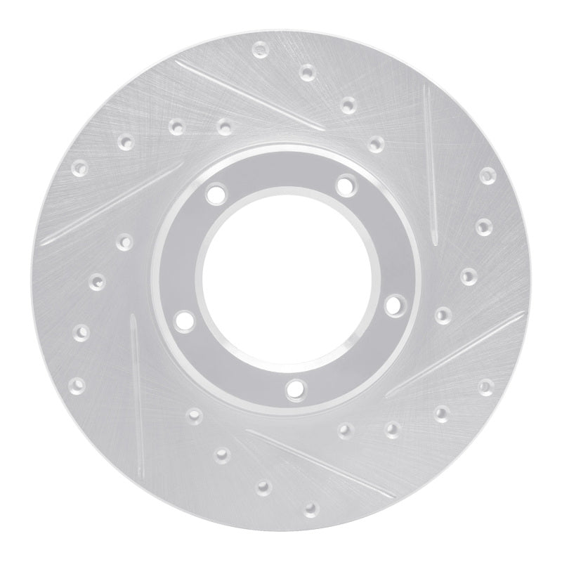R1 85-92 Toyota Pickup Front Right Drilled & Slotted Silver Brake Rotor
