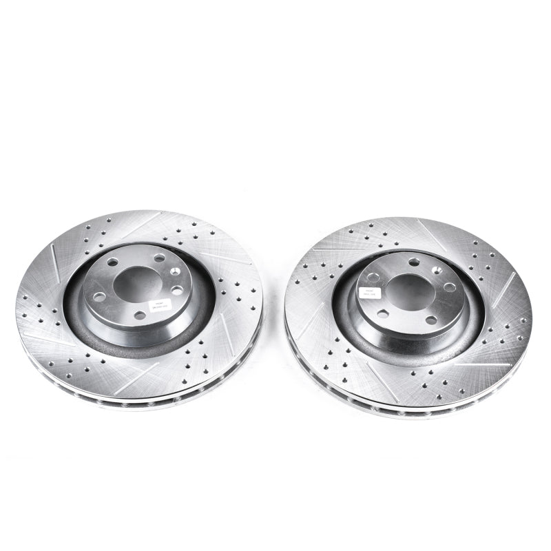 Power Stop 05-11 Audi A6 Quattro Front Evolution Drilled & Slotted Rotors - Pair