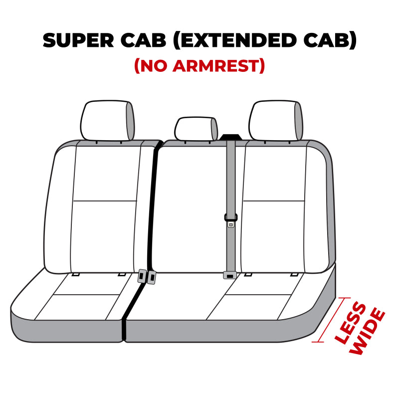 Covercraft 19-24 Ford F-150 Polycotton SeatSaver Custom Second Row Seat Covers - Grey