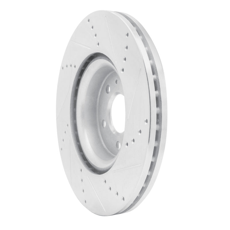 R1 12-20 Audi Q5 (Mexico) Front Left Drilled & Slotted Silver Brake Rotor
