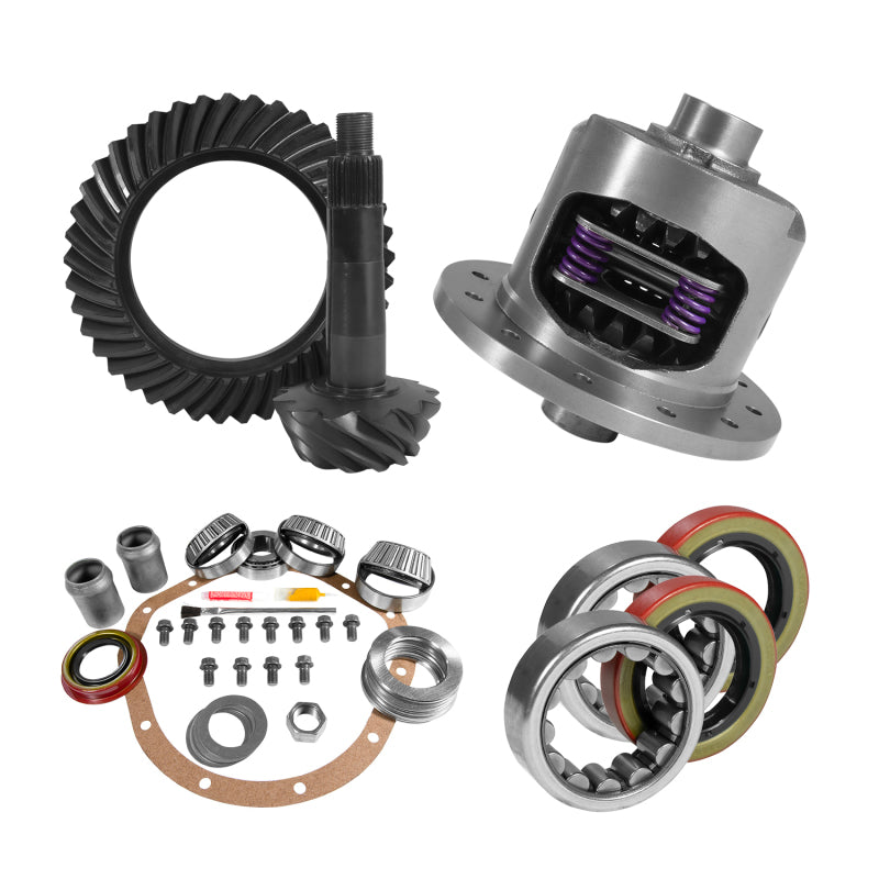 Yukon Gear 8.875in GM 12T 4.11 Rear Ring & Pinion Install Kit 30 Spline Positraction Axle Bearings