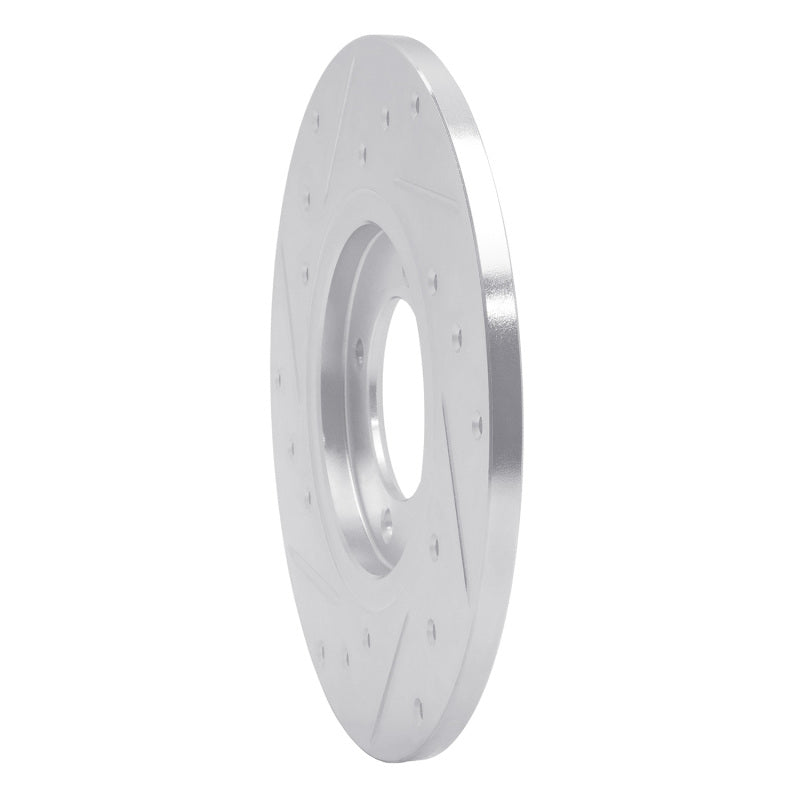R1 70-79 Toyota Celica Front Right Drilled & Slotted Silver Brake Rotor