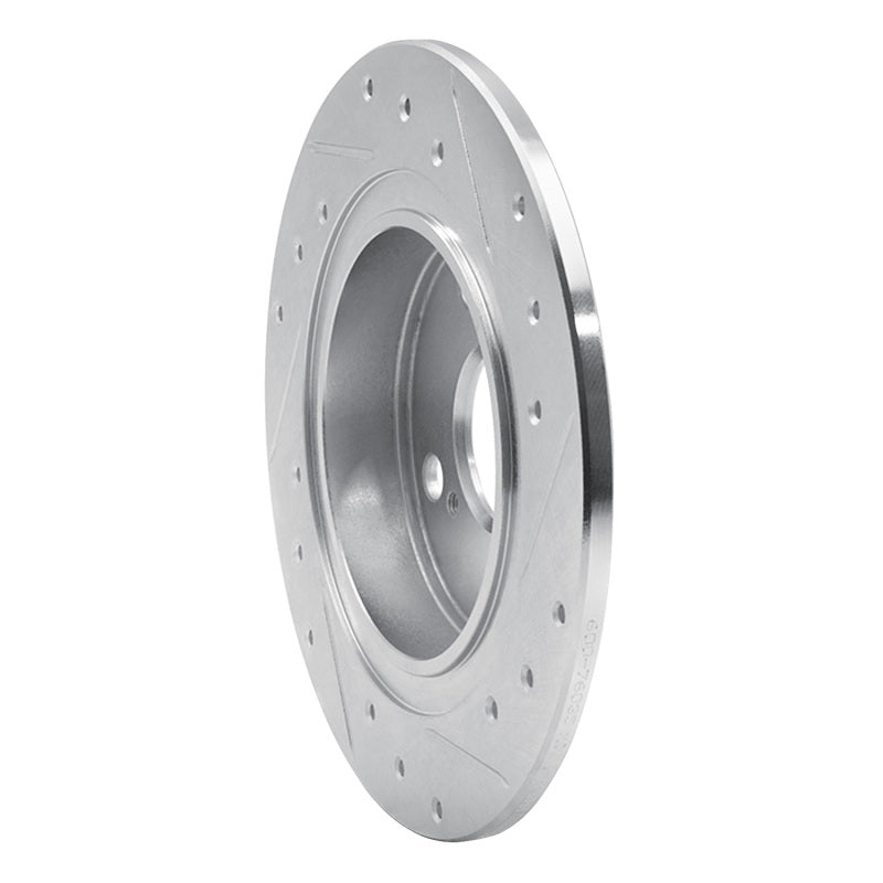R1 87-92 Chevrolet Nova Rear Left Drilled & Slotted Silver Brake Rotor