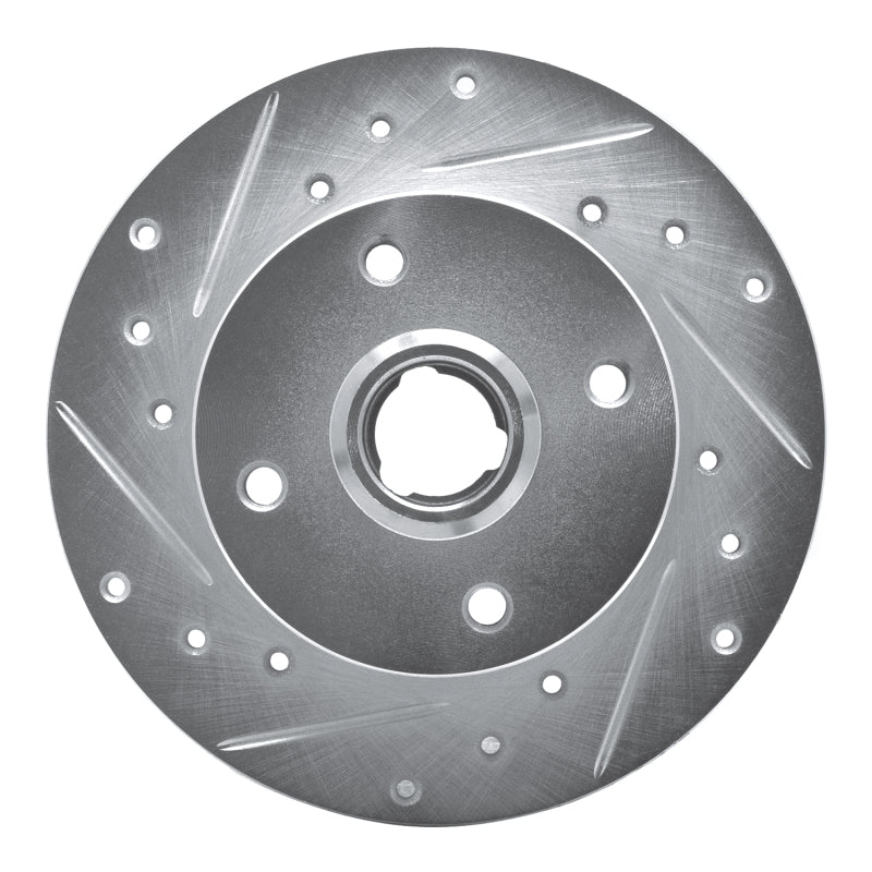 R1 85-02 Volkswagen CORRADO Rear Left Drilled & Slotted Silver Brake Rotor