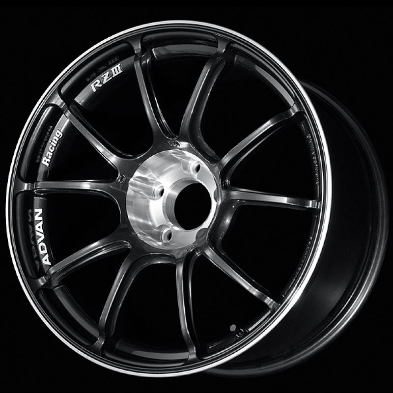Advan RZIII 18x9.5 / +45 Offset / 5x120 BC / 72.5mm Bore / Black Gun Metallic & Diamond Cut