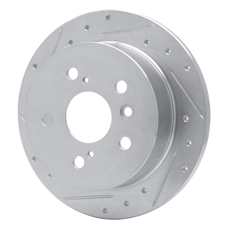 R1 02-08 Lexus ES300 Rear Left Drilled & Slotted Silver Brake Rotor
