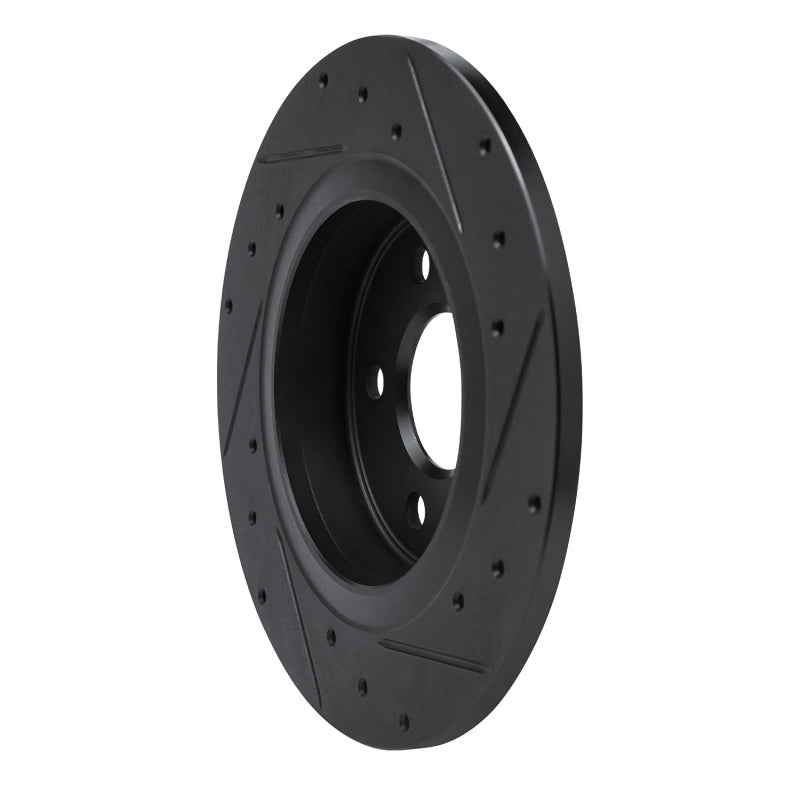 R1 19-26 Mercedes-Benz A220 Rear Left Drilled & Slotted Black Brake Rotor