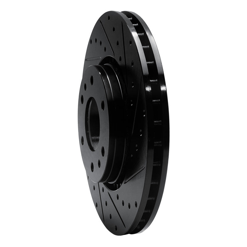 R1 02-09 Buick Rainier Front Right Drilled & Slotted Black Brake Rotor