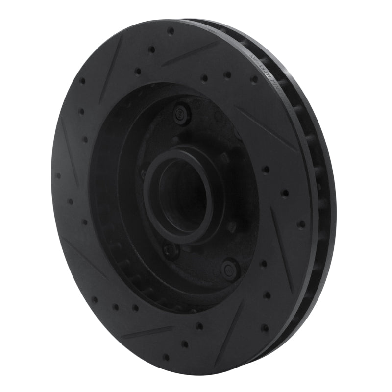 R1 88-96 Chevrolet C2500 Front Right Drilled & Slotted Black Brake Rotor