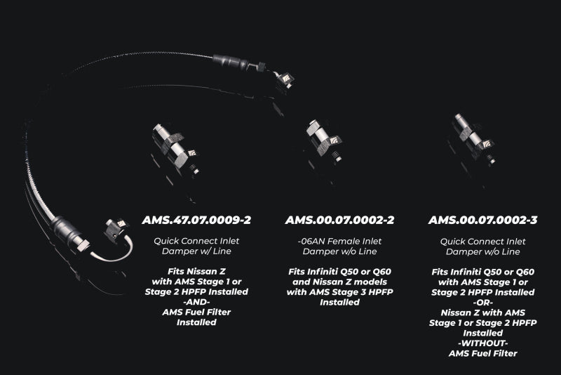AMS Performance -6AN to -6AN Inline Fuel Pulsation Damper