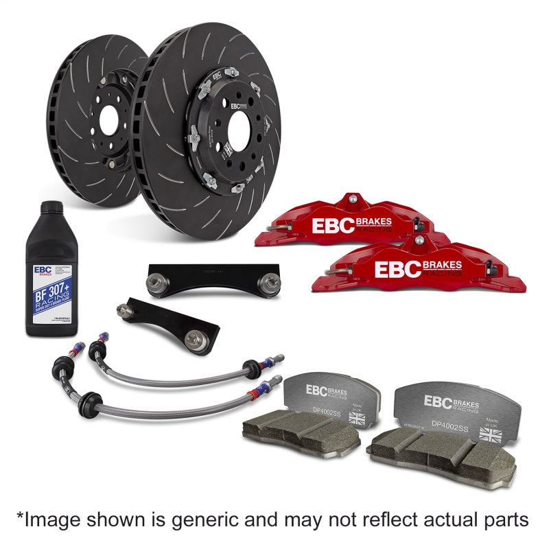 EBC Racing 12-19 BMW 3-Series (F30/F31/F34) Red Apollo-4 Calipers 355mm Rotors Front Big Brake Kit