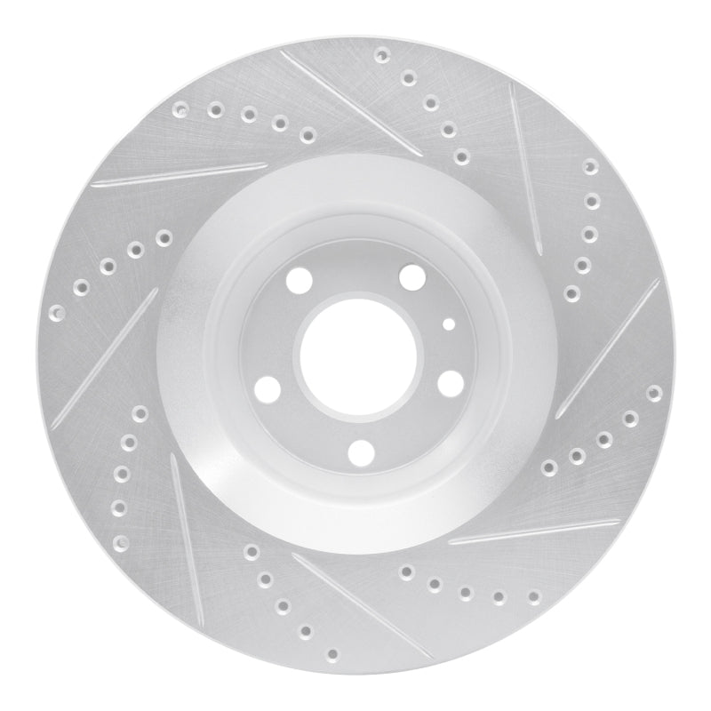 R1 05-11 Audi A6 Quattro Front Left Drilled & Slotted Silver Brake Rotor