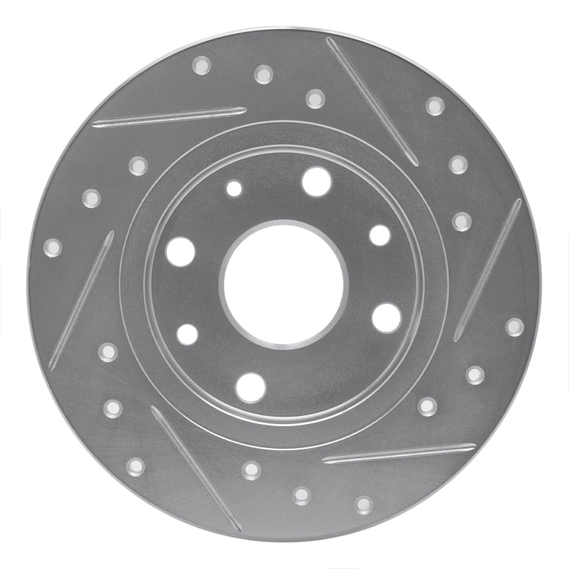 R1 90-93 Mazda Miata Rear Left Drilled & Slotted Silver Brake Rotor