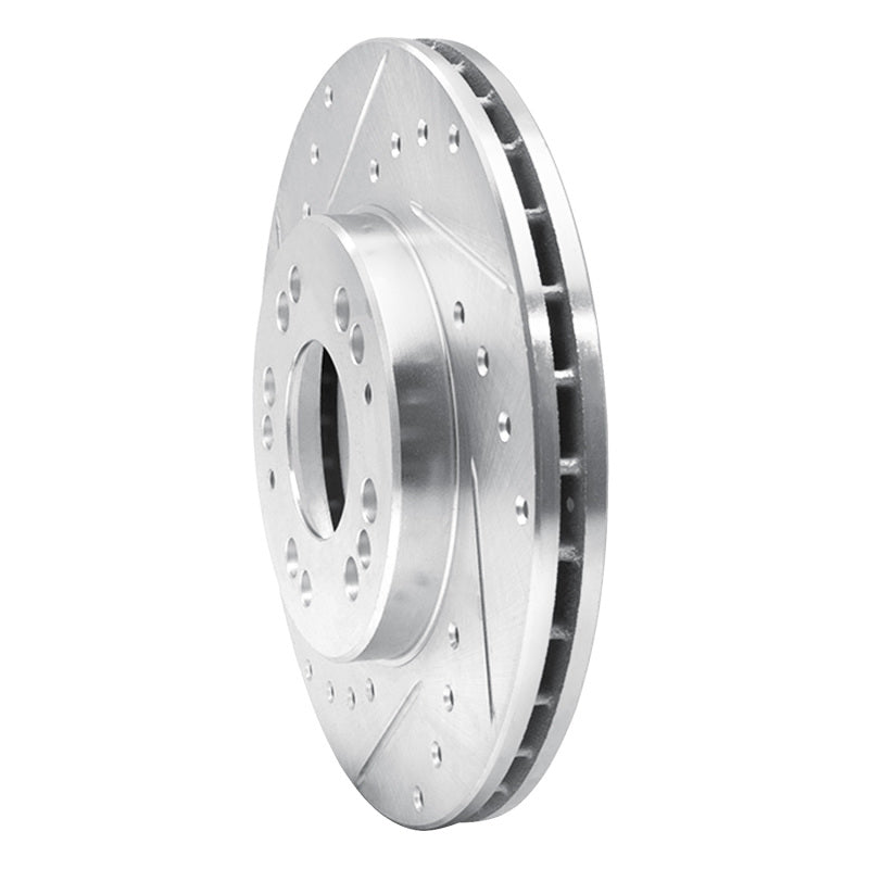 R1 1991-2004 Dodge STEALTH Front Left Drilled & Slotted Silver Brake Rotor