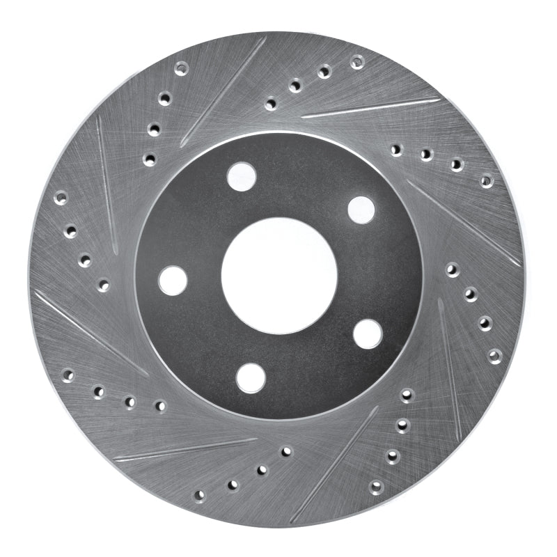 R1 91-97 Toyota Previa Front Left Drilled & Slotted Silver Brake Rotor