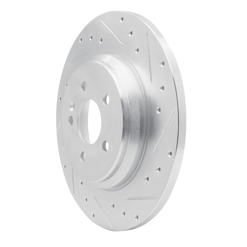 R1 00-05 Mercedes-Benz ML55 AMG Rear Right Drilled & Slotted Silver Brake Rotor