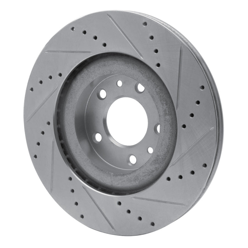 R1 04-11 Mazda RX-8 Front Left Drilled & Slotted Silver Brake Rotor