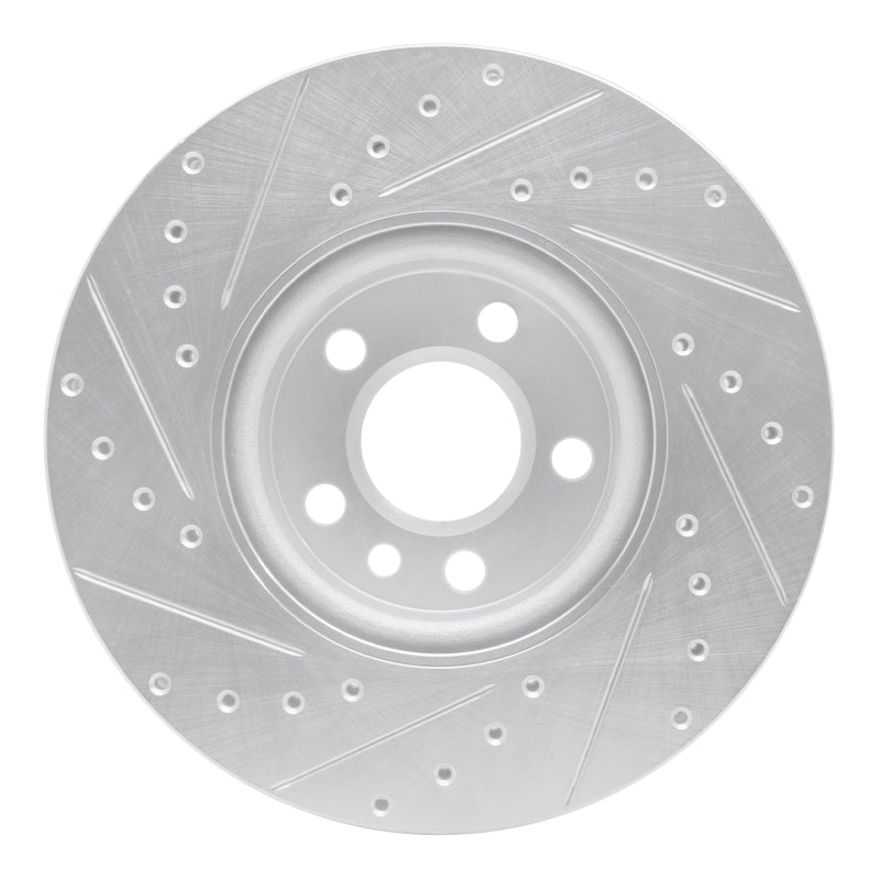R1 01-03 Volkswagen EuroVan Front Right Drilled & Slotted Silver Brake Rotor