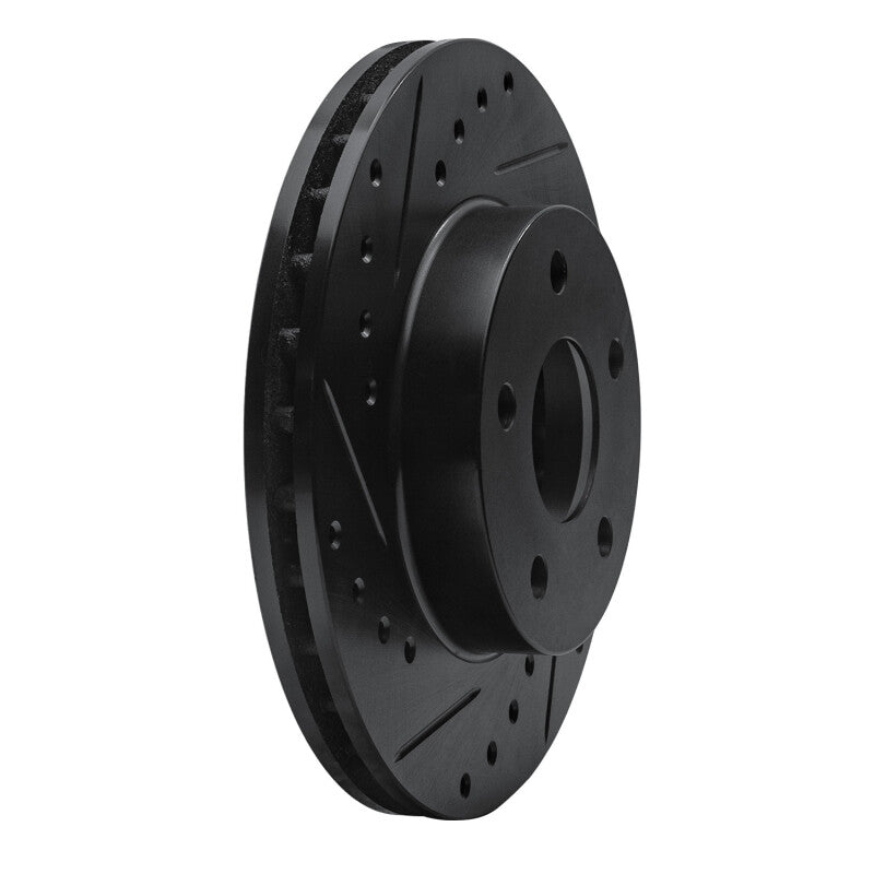 R1 80-89 Buick SKYLARK Front Left Drilled & Slotted Black Brake Rotor