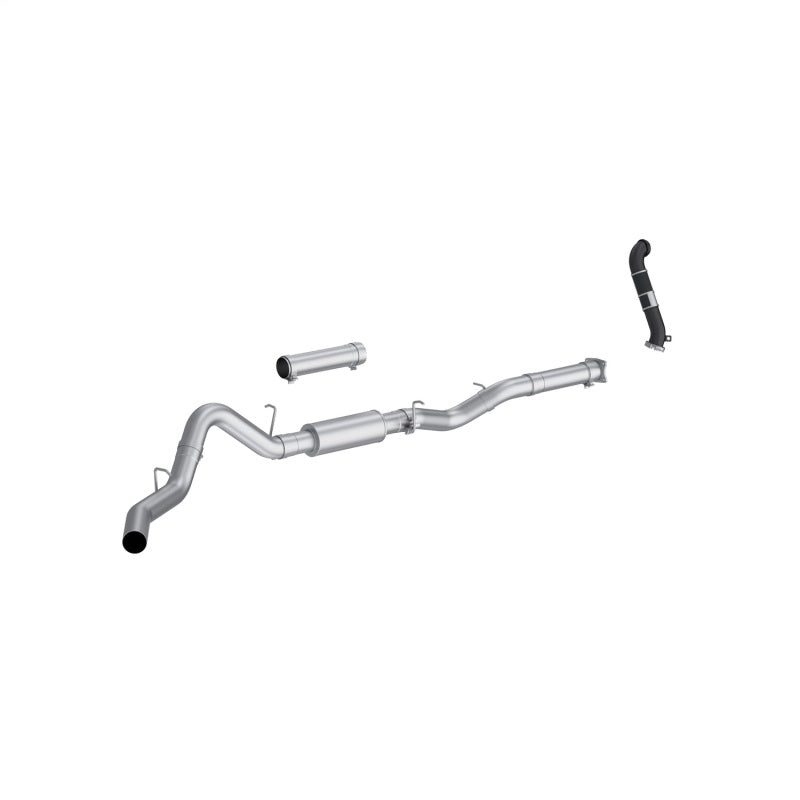 MBRP 2005 Chevy Silverado / GMC Sierra 2500/3500HD 4in OD CatBack Single Side Exit w/ Downpipe - AL