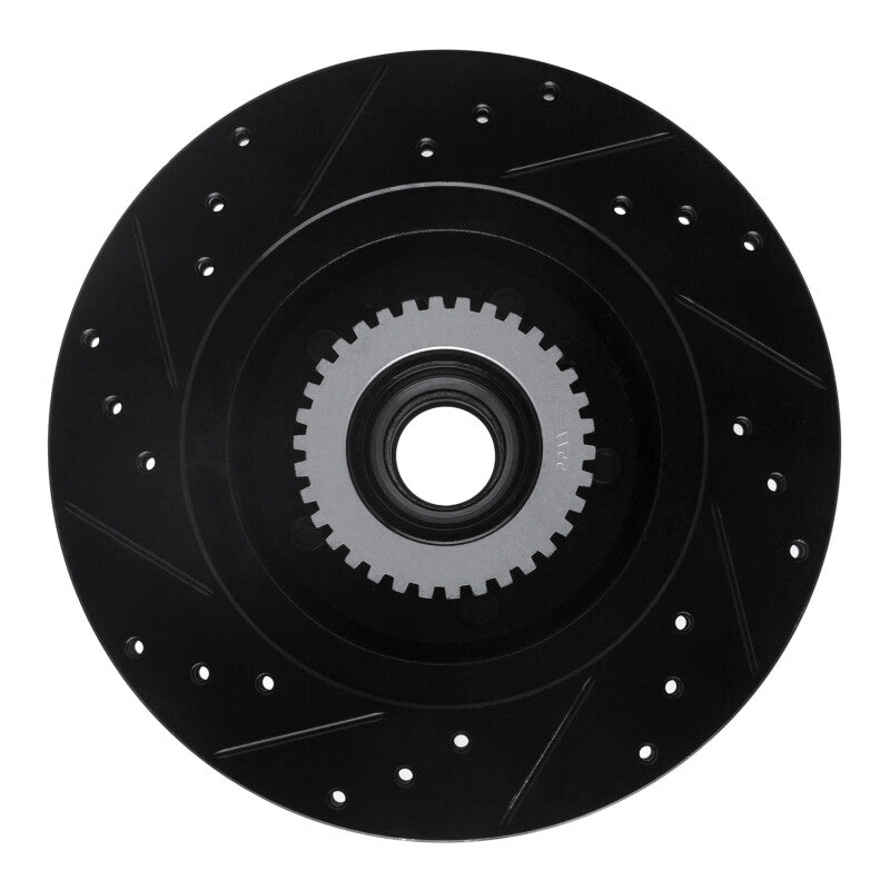 R1 91-96 Buick Roadmaster Front Right Drilled & Slotted Black Brake Rotor