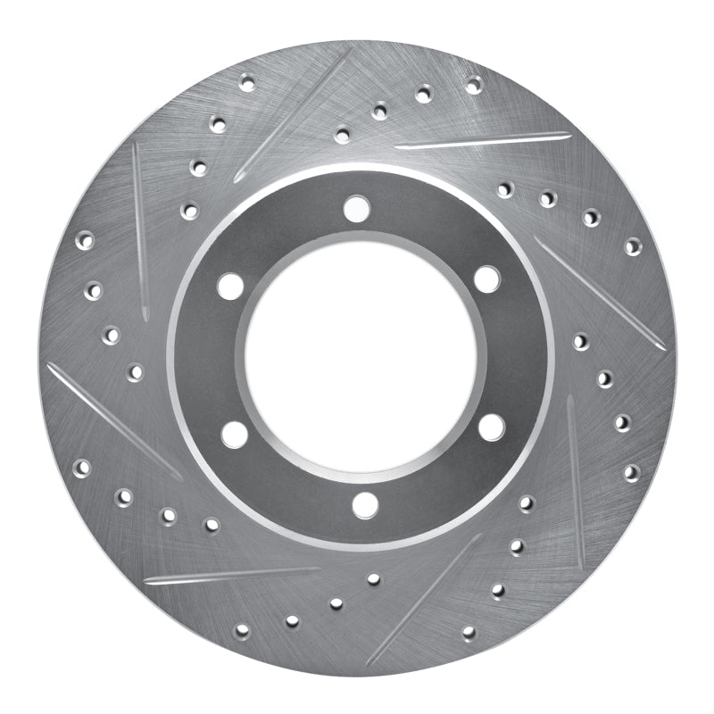 R1 86-95 Toyota Pickup Front Left Drilled & Slotted Silver Brake Rotor