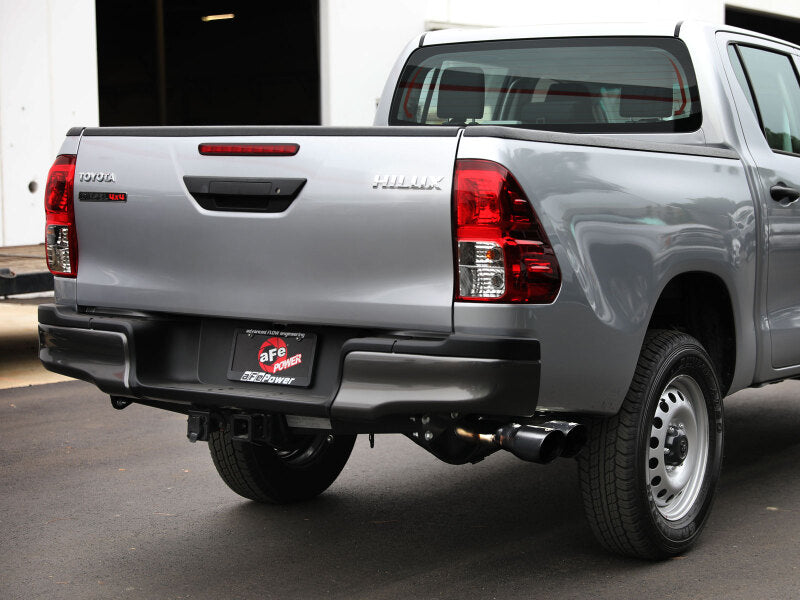 aFe 15-26 Toyota Hilux L4-2.4/2.8L (td) Vulcan Series 3in SS Rear-Side Exit Exhaust w/ Black Tip