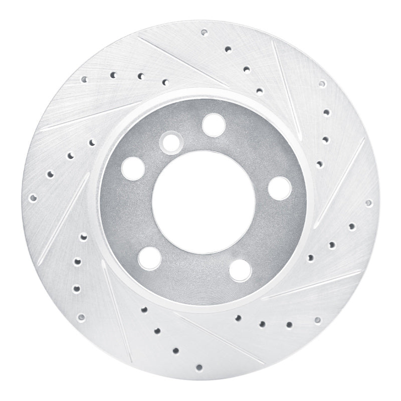 R1 12-20 BMW 118i (Mexico) Front Right Drilled & Slotted Silver Brake Rotor