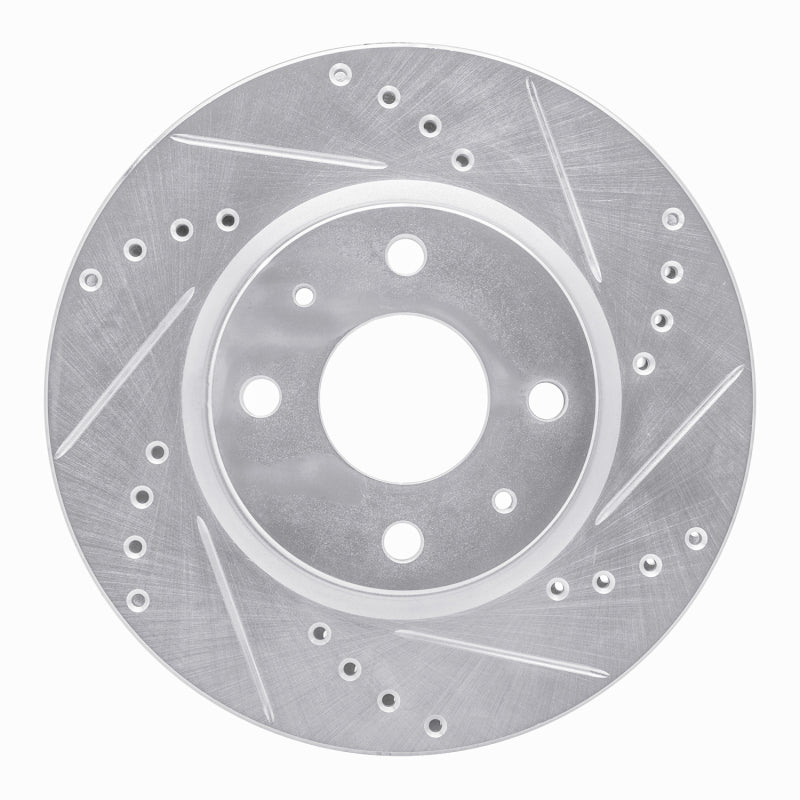 R1 14-20 Peugeot 208 (Mexico) Rear Right Drilled & Slotted Silver Brake Rotor